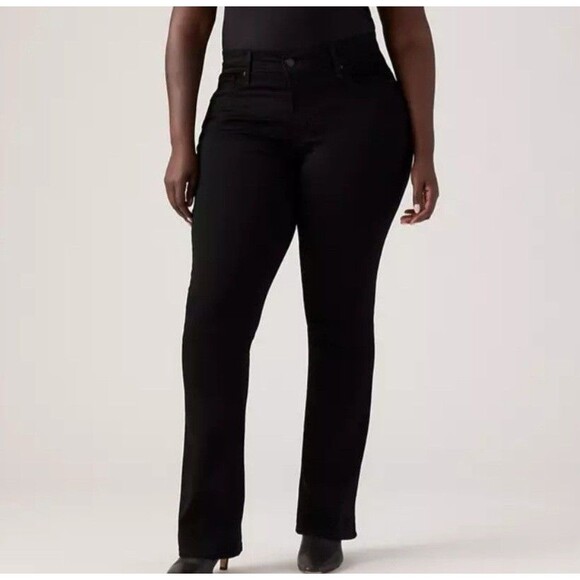 Levi's Women's 315 Shaping Mid-Rise Bootcut Black Jeans Size 32×32 New - Picture 2 of 12
